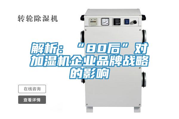 解析:“80后”對加濕機企業品牌戰略的影響