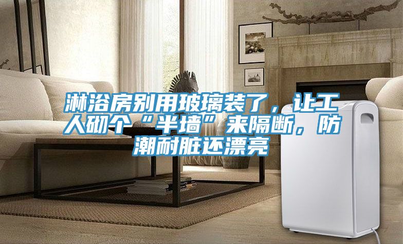 淋浴房別用玻璃裝了，讓工人砌個“半墻”來隔斷，防潮耐臟還漂亮