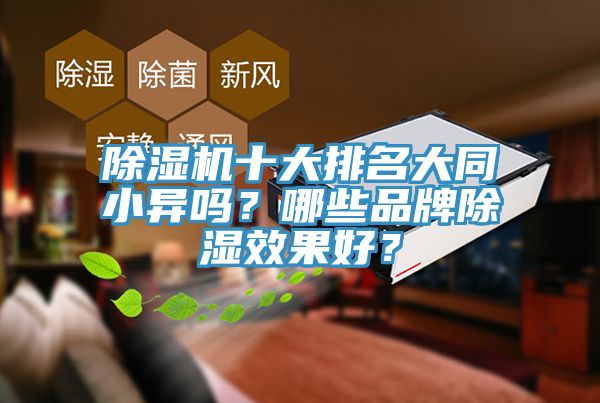 除濕機十大排名大同小異嗎?哪些品牌除濕效果好?