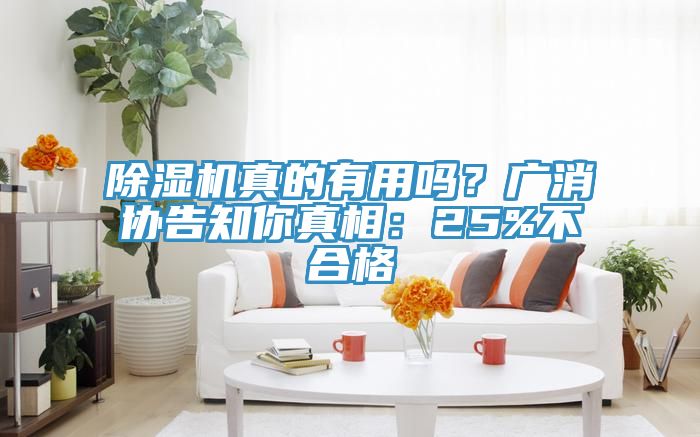 除濕機真的有用嗎?廣消協告知你真相:25%不合格